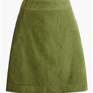 J Crew Factory Mini skirt in corduroy (Olive Green)
